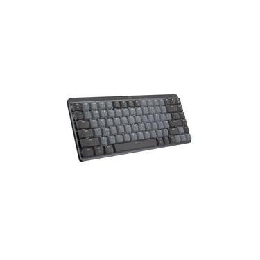 Imagem de Teclado Mecânico Sem Fio Logitech MX Mechanical Mini, Iluminação, Switch Tactile Quiet, Bluetooth, USB, Preto - 920-010783