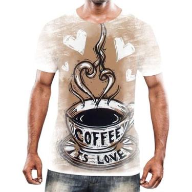 Imagem de Camiseta Camisa Estampas Eu Amo Café Coffee Grãos Arte Hd 14 - Enjoy S