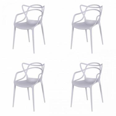 Imagem de Kit 4 Cadeiras Allegra Solna OR Design Branco