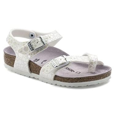 Imagem de Birkenstock Sandálias Taormina para Crianças, Mf Pedras Metálicas Branco, 4-4.5 Big Kid