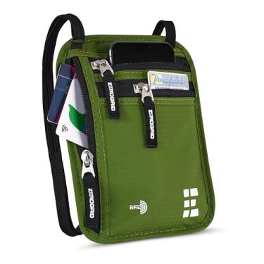 Imagem de Carteira de pescoço de viagem com bloqueio RFID, bolsa de pescoço de viagem para passaporte para mulheres e homens mantém objetos de valor seguros, Floresta, one_size, Carteira RFID