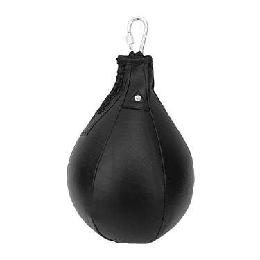 Imagem de BORDSTRACT Kit de bolsa de boxe, saco de pancada de poliuretano com bexiga de látex resistente e fivela de pendurar, bolsa de velocidade para trabalho com os pés, movimento da cabeça, treinamento de