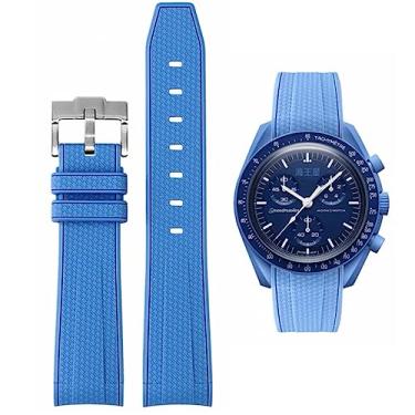 Imagem de HEYOZURY Pulseira de relógio de borracha para Omega x Swatch MoonSwatch 20 mm Rolex Seiko relógio masculino com pulseira de substituição de aço inoxidável pulseira original Omega x Swatch MoonSwatch Speedmaster