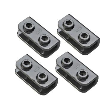 Imagem de 4 peças de reposição de dossel preto, conectores de substituição de suporte retangular, peças sobressalentes de conector de substituição de gazebo para tenda de gazebo pop-up para móveis externos