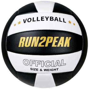 Imagem de RUN2PEAK Bola de vôlei macia tamanho oficial 5 bolas de vôlei para ambientes internos e externos, praia, piscina, jogos, bolas de vôlei, presentes para adultos, jovens, homens, iniciantes, prática de