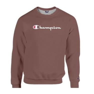 Imagem de Moletom Champion Felpado Gola Careca Logo Script Cinza-Masculino