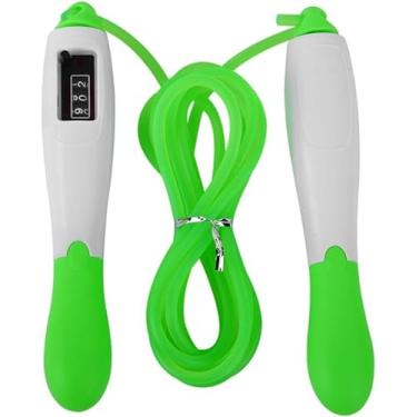 Imagem de Corda de Pular Com Contador Crossfit Funcional Aeróbico Conta Giro Cabo Ajustavel (Verde)