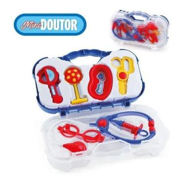 Imagem de Maletinha Mini Doutora Kit Instrumentos Médicos Enfermeiras Azul Infantil Brinquedo - Poki Toys