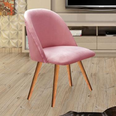 Imagem de Poltrona Decorativa Gaia para Sala, Quarto, Recepção Rose