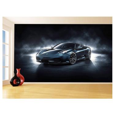 Imagem de Papel De Parede 3D Carro Ferrari Azul Escuro 3,5M Car103