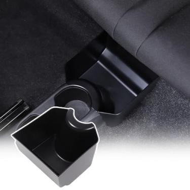 Imagem de Bandeja organizadora de porta-copos para console central compatível com Fiat 500 2016-2024, caixa de armazenamento expansor de copo de água no banco traseiro, bandeja de armazenamento secundária,