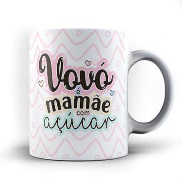Imagem de Caneca xicara Avó Vovó mamãe com açúcar 24 (Azul)