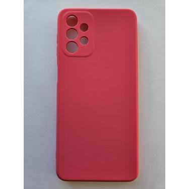 Imagem de Capa Capinha de Silicone Aveludada para Samsung Galaxy A32 5G, Com Proteção de Câmera (Rosa)