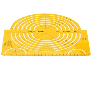 Imagem de Modelo de Desenho de Projeto Arquitetônico Akozon Régua Geométrica Oca de Plástico Multifuncional, Durável e Macio para Arquitetura, Medição, Elétrica e Engenharia (4352)