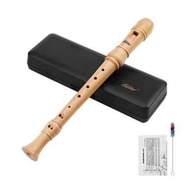 Imagem de Eastar Soprano Beginners Recorder German Dedilhado C Key Maple Descant Recorder Instrumento para Crianças Adultos, Gravador de 3 Peças com Capa Rígida, Tabela de Dedilhados, Kit de Limpeza, ERS-31GM
