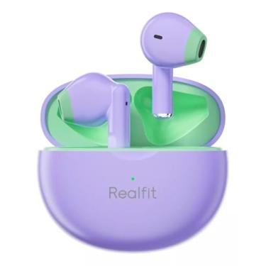 Imagem de Fone de Ouvido Bluetooth Sem Fio Realfit F2 | Bluetooth 5.3 | Baixa Latência em Jogos | True Wireless Sport | Controle Touch | Microfone embutido | Headset (Roxo)