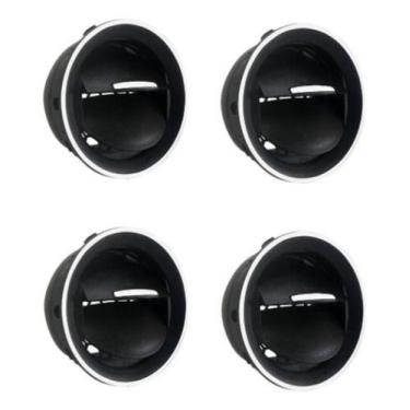 Imagem de Kit Difusor De Ar Do Painel Central E Lateral Amarok Preto - Clauplast