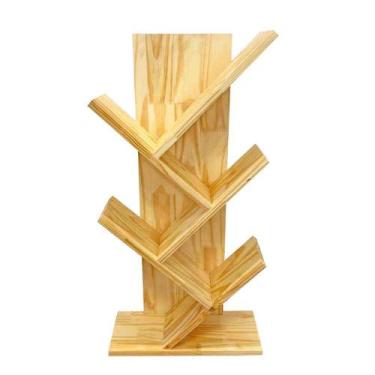 Imagem de Estante de Madeira para Livros Tree Baixa Natural - ArtFactory Design