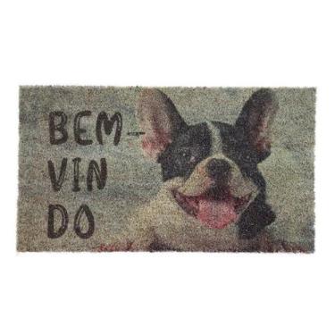 Imagem de Capacho Retangular Fibra De Coco Base PVC 60x33cm - Komeco, Buldogue