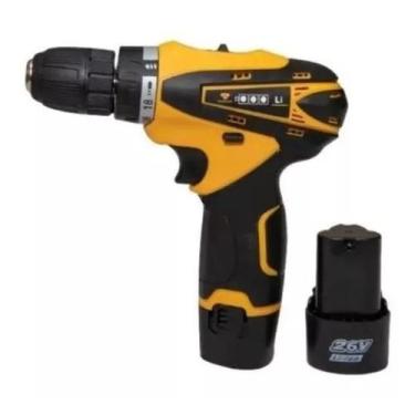 Imagem de Furadeira Parafusadeira Bivolt 2baterias Lítio 700rmp Maleta 18 Pcs - 