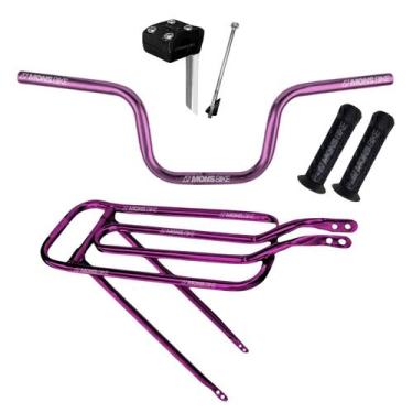 Imagem de Garupa Bike Bagageiro Aro 20 À 26 + Guidão Alto Tipo Moto Cg Titan + S