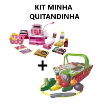 Imagem de Kit Mercadinho Caixa com Som Mais Comidinha Faz de Conta - Big Star Br
