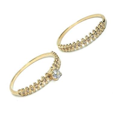 Imagem de Anel de Ouro 18k Meia aliança - Elegancy Joias, 16