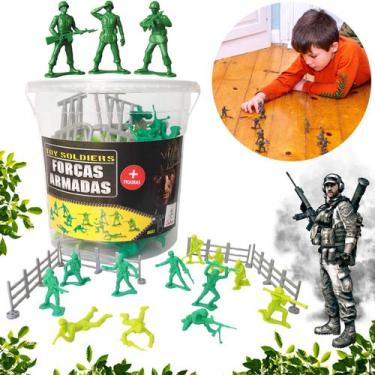 Imagem de Miniaturas Colecionaveis Forças Armadas Balde Com 58 Peças - Gulliver