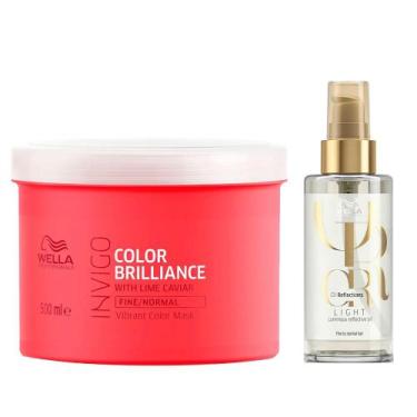 Imagem de Wella Professionals Invigo Color Brilliance Kit  Máscara + Óleo Light,