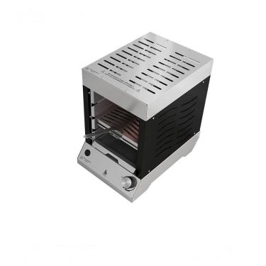 Imagem de Churrasqueira A Gás Vertical Sem Fumaça Flame Dinoxx Gás GLP Preta