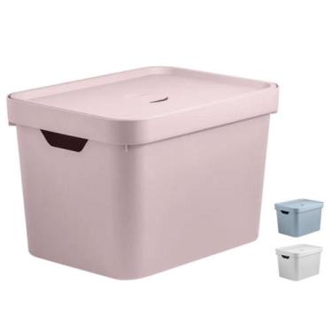 Imagem de Caixa Organizadora 18 Litros Grande Multiuso Ou - Rosa