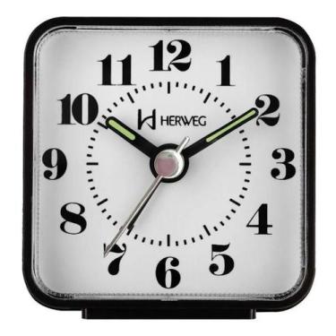 Imagem de Despertador Herweg Contínuo Preto 2504-034