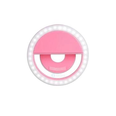 Imagem de Luz Selfie Ring Light Clipe Anel Led Flash Rosa - Vision