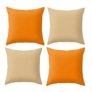 Imagem de Kit 4 Capas Lisas Cores Variadas Para Sala Sofá Luxo - Gabi Flor, Lara