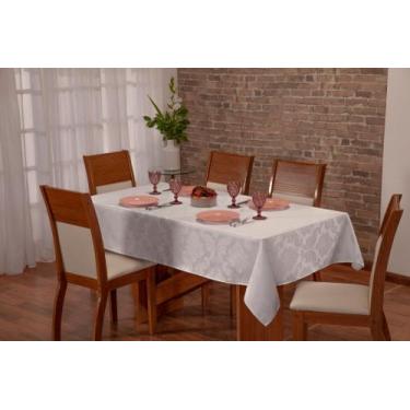 Imagem de Toalha de Mesa em Jacquard Quadrada Luxo 4 Lugares - 1,35m x 1,35m - B