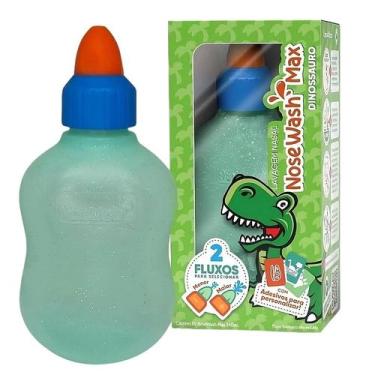 Imagem de Lavador Nasal Nosewash Max Adulto e Infantil 240ml Dinossauro Agpmed