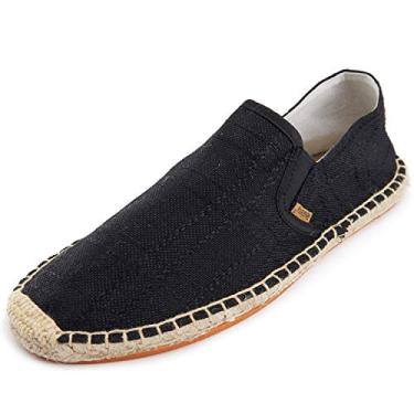Imagem de Alexis Leroy Espadrilles masculinos sem cadarço, casuais, sem salto, Preto, 7-7.5