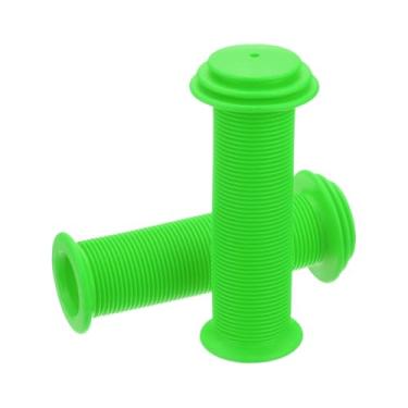 Imagem de HARFINGTON 4 pegas de guidão de bicicleta 10,5 cm tira antiderrapante de borracha cogumelo para guidão de 7/20.3 cm para mountain bikes road mini scooter, verde