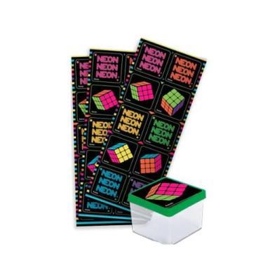 Imagem de Adesivo Quadrado Neon - 30 unidades - Festcolor