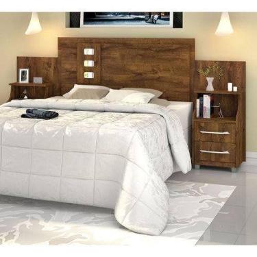 Imagem de Cabeceira Cama Casal Queen Ou King c/ Criados Florida - Vitamov