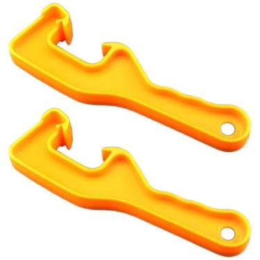 Imagem de 2 peças laranja 14 litros abridor de lata de plástico balde abridor de tampa de tinta abridor de lata balde tampa levantador de tampa de balde removedor de tampa de balde ferramenta abridor de balde