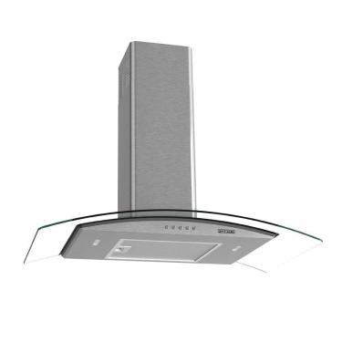 Imagem de Coifa De Parede Clean Vidro Curvo 80cm 140w Fogatti Kromanox 220v