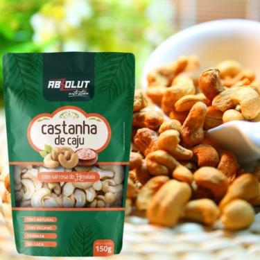Imagem de Castanha de caju com sal rosa do himalaia 150g - abs nutrition