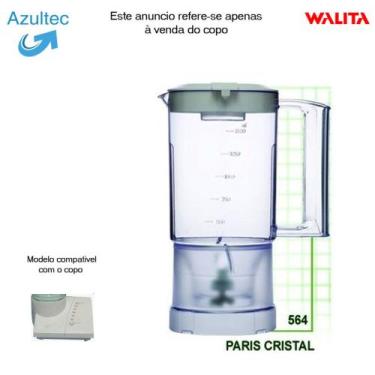 Imagem de COPO DO LIQUIDIFICDOR WALITA PARIS CLEAN -TAMPA BRANCA Código: 4079