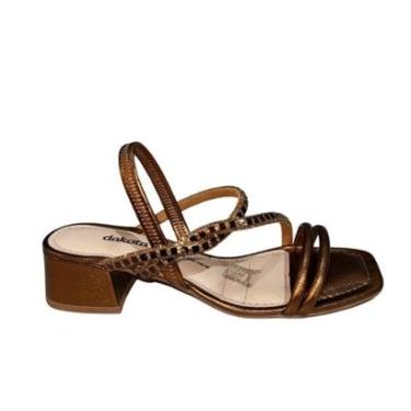 Imagem de Sandália Feminina Dakota Salto Grosso Tira Spike Conforto pr-Feminino