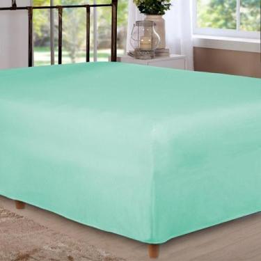 Imagem de Lençol Box Conjugado Unibox Solteiro King Especial Verde Arrumadinho E