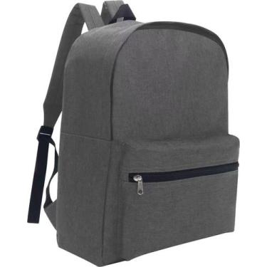 Imagem de Mochila Escolar Juvenil Adulto Lisa Básica Yepp MM9158, Cinza