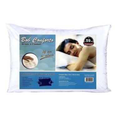Imagem de Travesseiro Branco Bob Conforto Antialérgicos e Antibacterianos  Firme