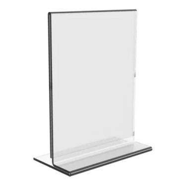 Imagem de Display Acrílico T 21x30cm A4 Expositor Mesa Papel 5 Peças - AGV CRIAÇ