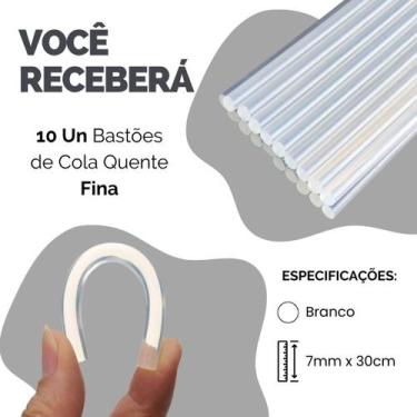 Imagem de Refil Bastão Cola Quente Branca Preta Amarelo Artesanato - Escolha Seu